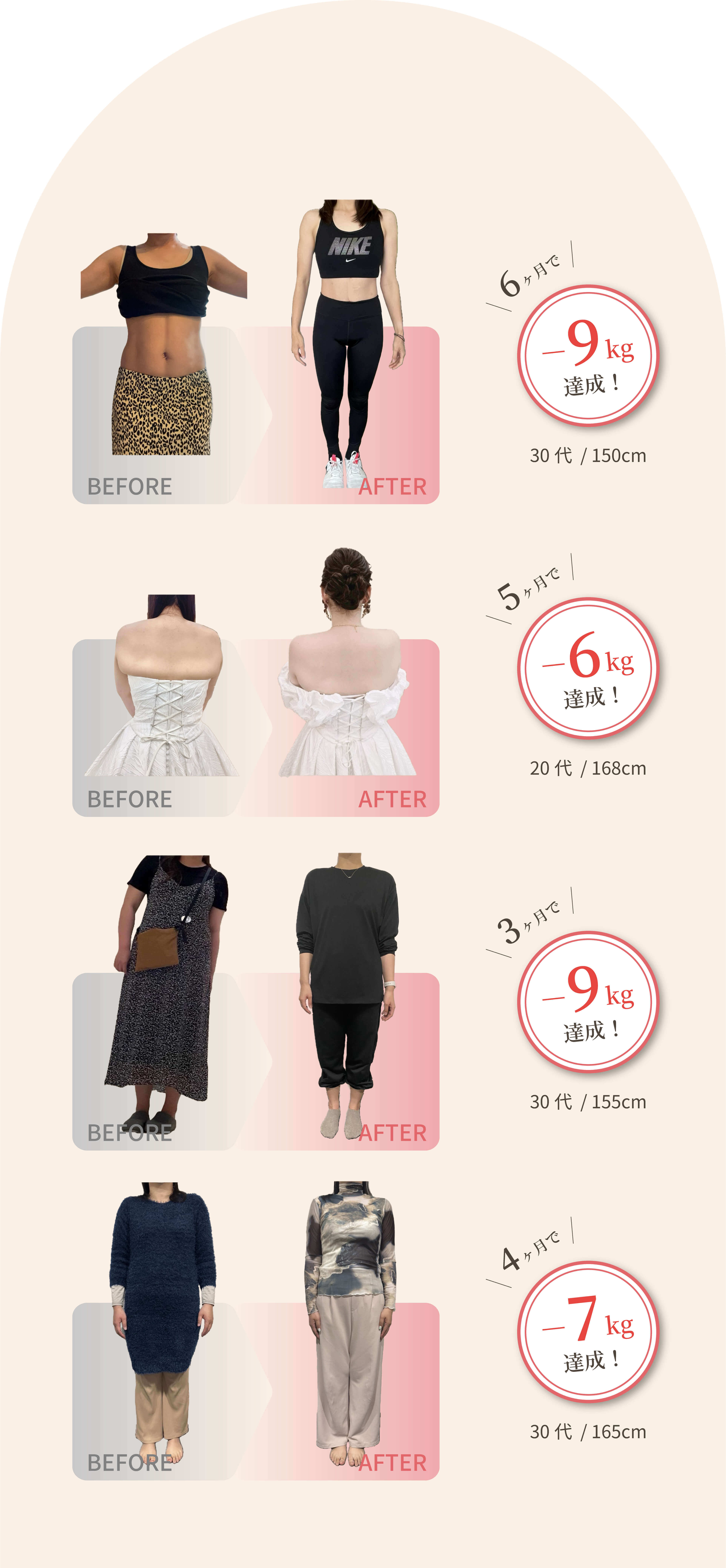 お客様のビフォーアフター比較画像